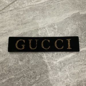 Gucci Black and Gold Hairband